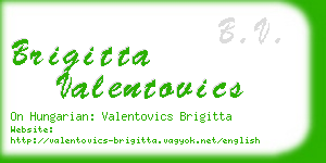 brigitta valentovics business card